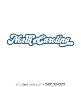 North Carolina typography design vector, usa state shirt design vector. North Carolina Jersey design vector, T-shirt design for usa