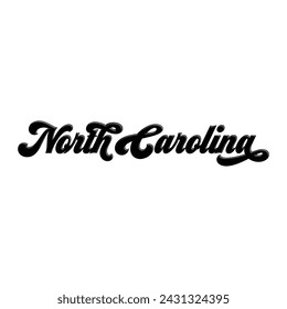 North Carolina typography design vector, usa state shirt design vector. North Carolina Jersey design vector, T-shirt design for usa