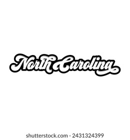 North Carolina typography design vector, usa state shirt design vector. North Carolina Jersey design vector, T-shirt design for usa