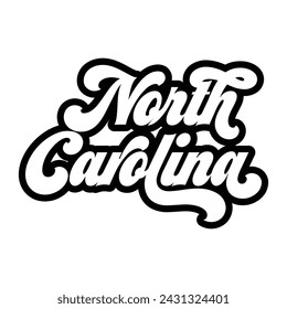 North Carolina typography design vector, usa state shirt design vector. North Carolina Jersey design vector, T-shirt design for usa