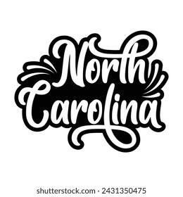 North Carolina typography design vector, usa state shirt design vector. North Carolina Jersey design vector, T-shirt design for usa
