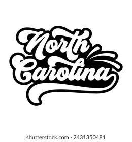 North Carolina typography design vector, usa state shirt design vector. North Carolina Jersey design vector, T-shirt design for usa