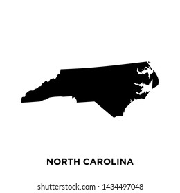 north carolina - usa map vector design template