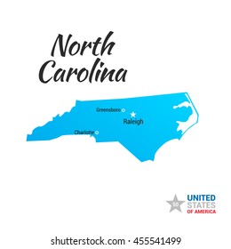 North Carolina USA State Map