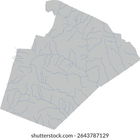 North Carolina Wake County Raleigh Major Rivers Map