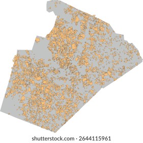 Mapa de subdivisões do condado de Wake na Carolina do Norte