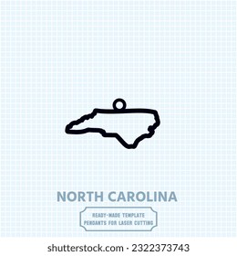 North Carolina in your heart, Indiana on your pendant. Our laser-cut metal template captures the essence of North Carolina's beauty. 