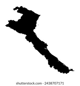 North Central Coast Region Karte, administrative Division von Vietnam. Vektorgrafik.