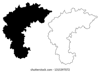 North Chungcheong Province (South Korea, Republic of Korea, ROK, Provinces of South Korea) map vector illustration, scribble sketch Chungcheongbuk-do map