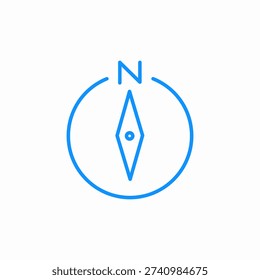 north compass icon sign vector
