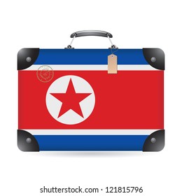 North Corea flag on bag