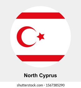 North Cyprus flag icon isolated vector illustration