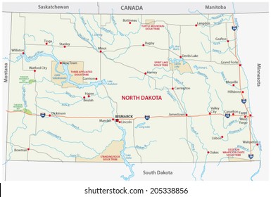 North Dakota Indian Reservation Map