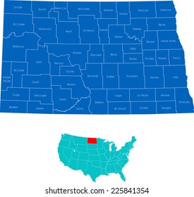 north dakota map