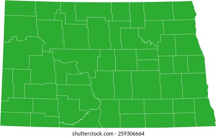 North Dakota map