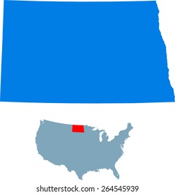 North Dakota map