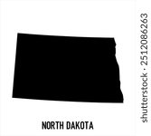 
North Dakota map. Abstract design, vector illustration