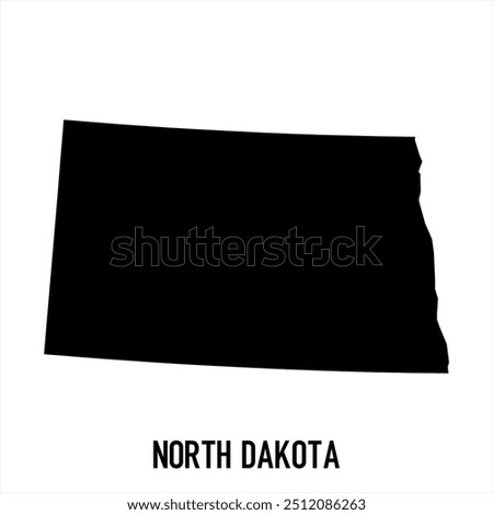 
North Dakota map. Abstract design, vector illustration