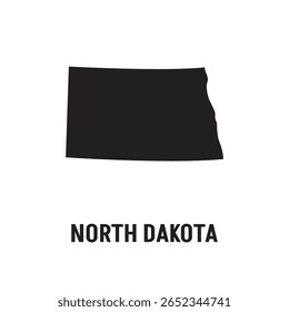 Dakota del Norte Mapa Negro, Frontera Estatal, Estados Unidos, América de los Estados Unidos, Transparente Aislado, Variantes
