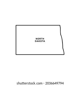 North dakota map icon. North dakota icon vector