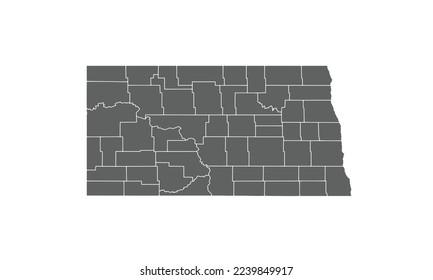 north dakota map isolated on white background.for annual infographics report website layout
