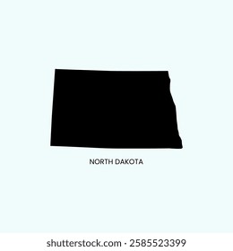 North Dakota Map Outline Stock Illustrations.