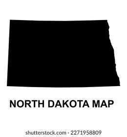 North Dakota map shape, united states of america. Flat concept icon symbol vector illustration .