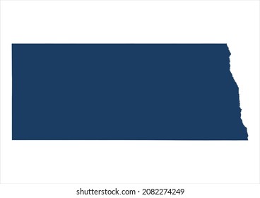 North Dakota Map Vector illustration on white color background
