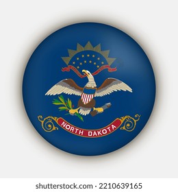 North Dakota state flag. Vector illustration.