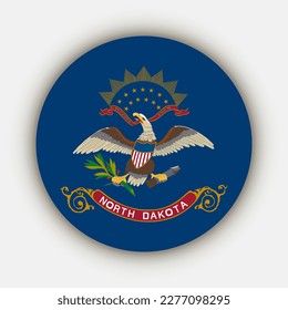 North Dakota state flag. Vector illustration.