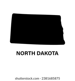 North Dakota state map silhouette icon