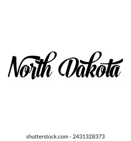 Vector de diseño de tipografía de Dakota del Norte, vector de diseño de camiseta del estado de Estados Unidos. Vector de diseño de Jersey de Dakota del Norte, diseño de camiseta para Estados Unidos