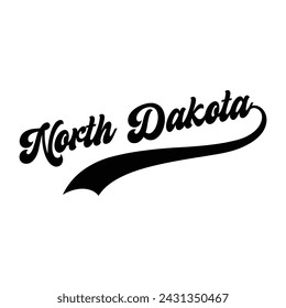 North Dakota typography design vector, usa state shirt design vector. North Dakota Jersey design vector, T-shirt design for usa