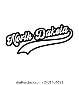 North Dakota typography design vector, usa state shirt design vector. North Dakota Jersey design vector, T-shirt design for usa