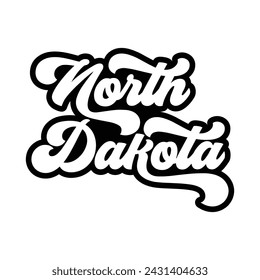 North Dakota typography design vector, usa state shirt design vector. North Dakota Jersey design vector, T-shirt design for usa