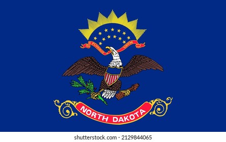 North Dakota US State Vector Illustration