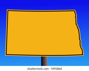 Signo de advertencia de Dakota del Norte