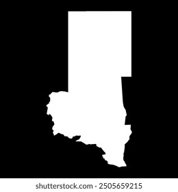 North Darfur State map, administrative division of Sudan. Vector illustration.