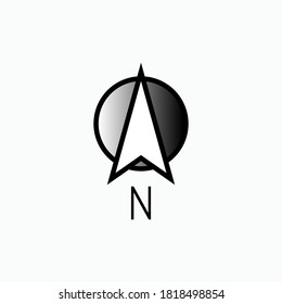 North Direction Compass Icon. Navigation Symbol As Simple Vector Sign for Design and Website, Presentation or Application.