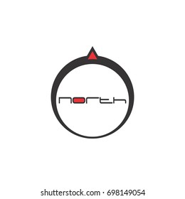 North Direction of the compass logo design vector