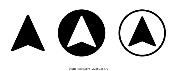 North direction. Compass vector arrow. Set of isolated icon arrow. North vector graphic illustration.