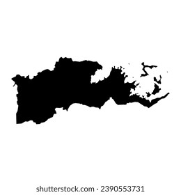 North District Map, Verwaltungsabteilung von Hongkong. Vektorgrafik.