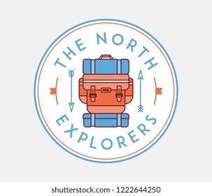 The north explorers is a vector illustration about discovering and exploring