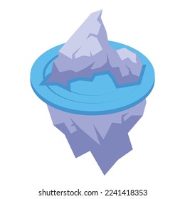 North iceberg icon isometric vector. Sea ice berg. Arctic visible