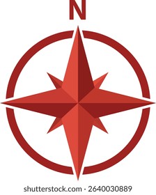 North icon. Direction compass symbol. Compass icon of north direction sign. flat style.