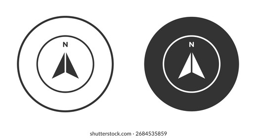 Icono del norte plano. Ilustración aislada símbolo de signo de Vector
