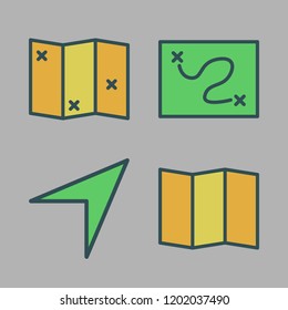north icon set. vector set about map and compass icons set.