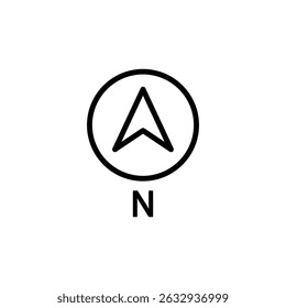 north icon vector compass  symbol illustration logo