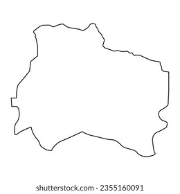 North Khorasan province map, administrative division of Iran. Vector illustration.