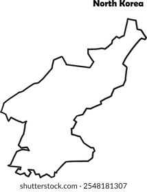 North Korea country map outline